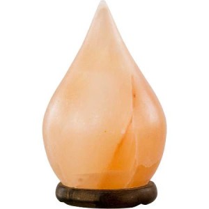 Salt lamp w/wood base drop