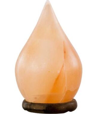Salt lamp w/wood base drop