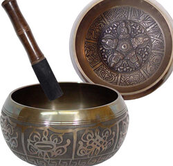Embossed Singing Bowl Small 5 Dhyani Buddhas