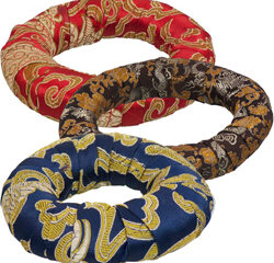 Singing Bowl Cushion 2-inch Satin Brocade Ring